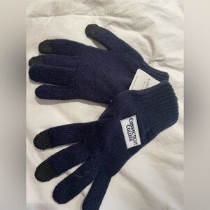 Connecticut College LG Navy and Black Smart Touch Gloves